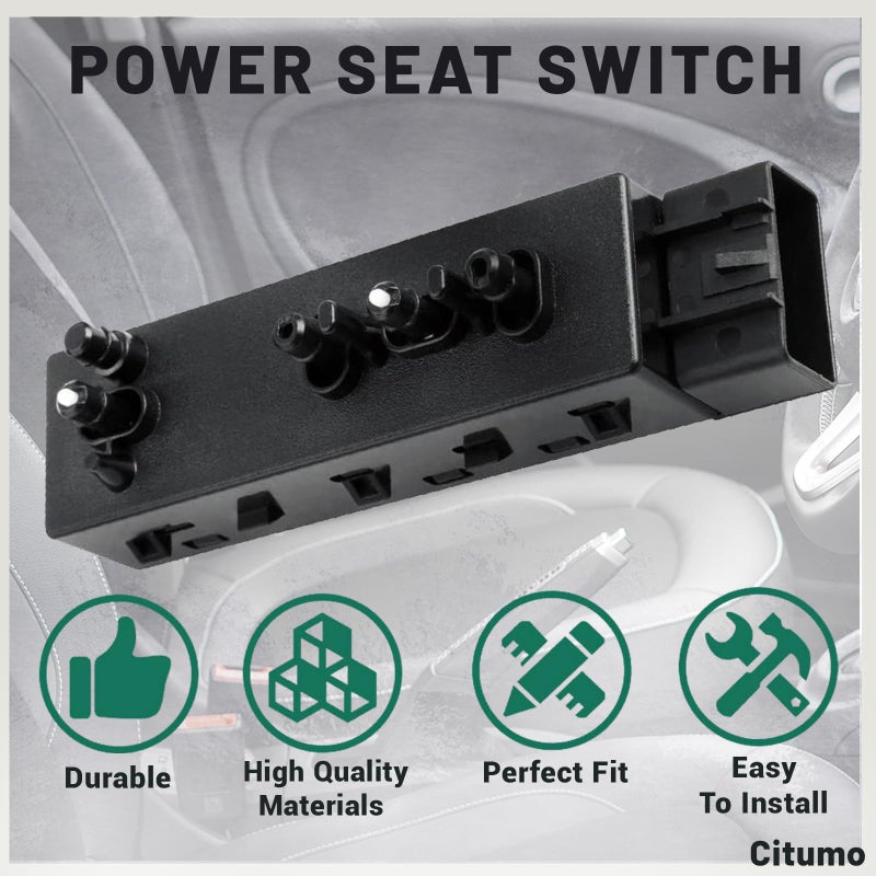 Citumo 25974714 Power Seat Switch Adjust Switch Front Left Driver Side for Buick Chevy Cadillac GMC Adjuster Button Switch - Image 2